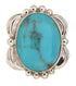 Southwest Genuine Sterling Silver Turquoise Ring Size 4-3/4 OS58929